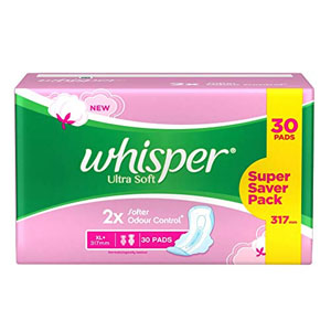 Whisper Ultra Soft XL+ 30 Pads1PKT