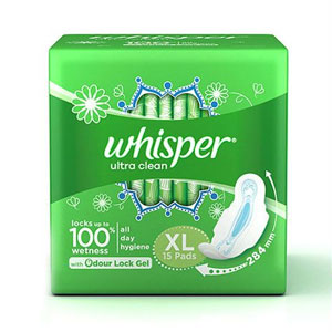 Whisper Ultra Clean XL 15 Pads1PKT