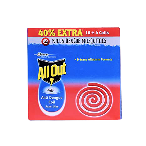 All Out Anti Dengue Coil 10+4 Coils1PC